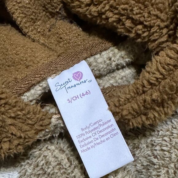 Sloth one piece jumpsuit romper hoodie mittens costume fleece animal - Picture 10 of 10